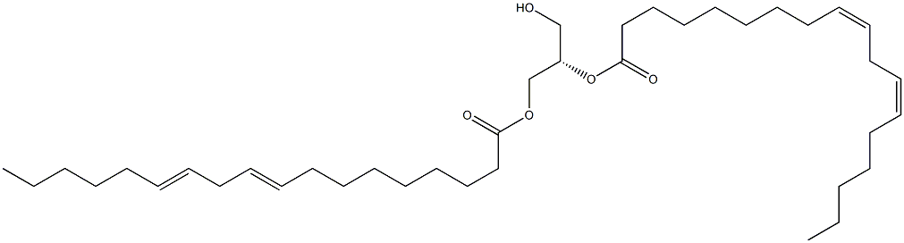 1,2-di-(9Z,12Z-octadecadienoyl)-sn-glycerol Struktur