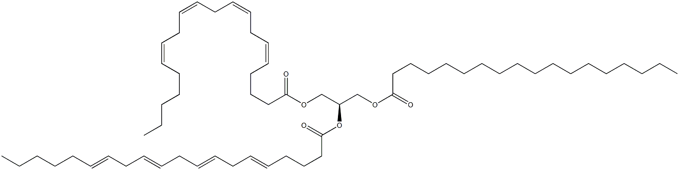 1-octadecanoyl-2,3-di-(5Z,8Z,11Z,14Z-eicosatetraenoyl)-sn-glycerol Struktur