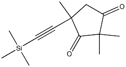 2,2,4-Trimethyl-4-trimethylsilylethynylcyclopentane-1,3-dione Struktur