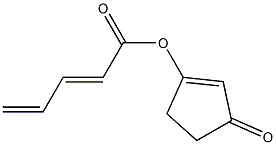 3-Oxo-1-cyclopenten-1-yl (2E)-2,4-pentadienoate Struktur