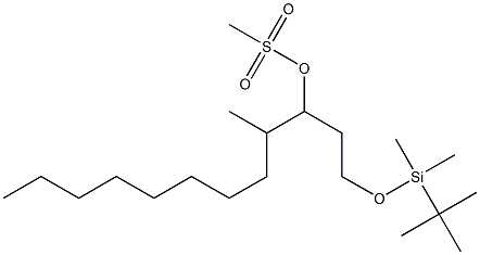 4-Methyldodecane, 3-(methylsulfonyloxy)-1-(t-butyldimethylsilyloxy)- Struktur