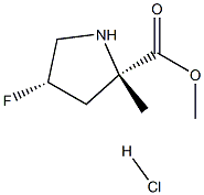 Methyl (2S,4S)-4-fluoro-2-prolinate hydrochloride Struktur