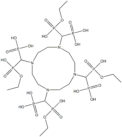 1,4,7,10--tetraazacyclododecane-1,4,7,10-tetrakis(methylene phosphonic acid monoethylester) Struktur