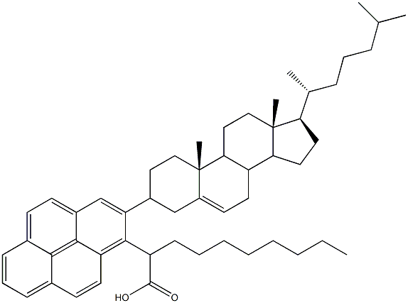 cholesteryl 1-pyrene decanoate Struktur