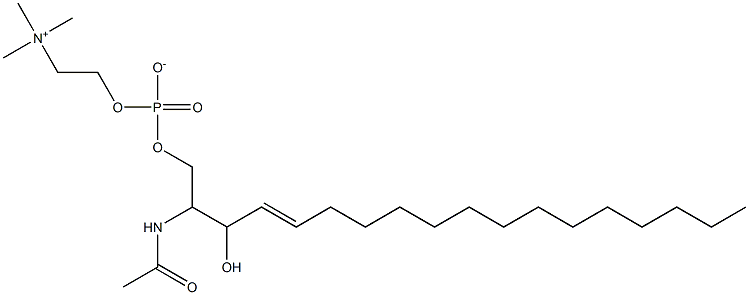 N-acetylsphingosine-1-phosphocholine Struktur