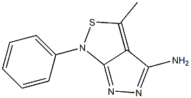 4-amino-3-methyl-1-phenylpyrazolo-(3,4-c)isothiazole Struktur