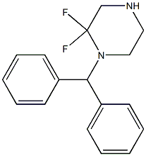 difluorobenzhydrylpiperazine Struktur