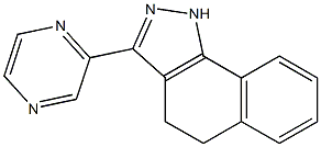 4,5-dihydro-3-(2-pyrazinyl)naphtho(1,2-c)pyrazole Struktur