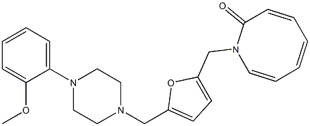 1-((5-((4-(2-methoxy-phenyl)-1-piperazinyl)methyl)-2-furanyl)methyl)-2-azocinone Struktur