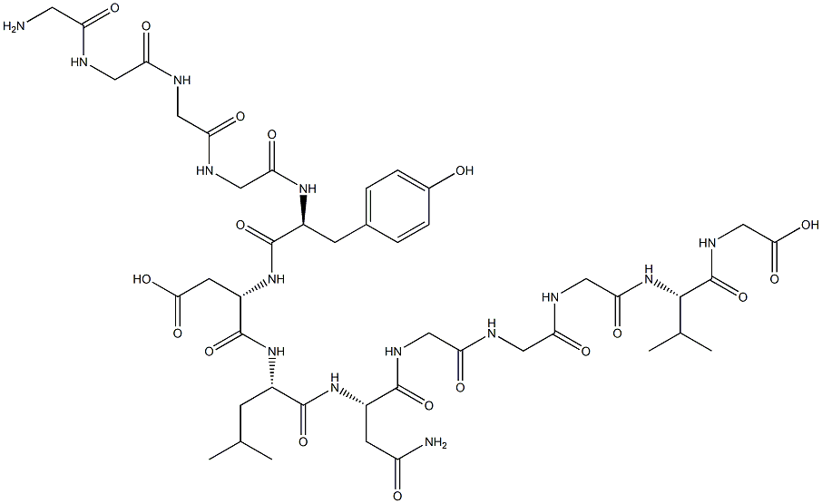 glycyl-glycyl-glycyl-glycyl-tyrosyl-aspartyl-leucyl-asparaginyl-glycyl-glycyl-glycyl-valyl-glycine Struktur