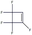 1-HYDROPENTAFLUOROCYCLOBUTENE Struktur