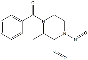 4-BENZOYL-3,5-DIMETHYLDINITROSO-PIPERAZINE Struktur