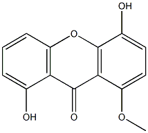 1,5-DIHYDROXY-8-METHOXYXANTHONE Struktur