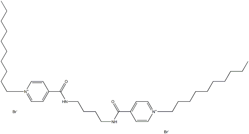 N,N'-TETRAMETHYLENE-BIS(4-CARBAMOYL-1-DECYLPYRIDINIUMBROMIDE) Struktur