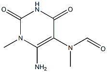 6-AMINO-5-(N-FORMYLMETHYLAMINO)-1-METHYLURACIL Struktur