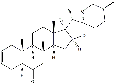 (25R)-5ALPHA-SPIROST-2-EN-6-ONE Struktur