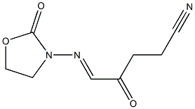 3-(4-CYANO-2-OXOBUTYLIDENEAMINO)-2-OXAZOLIDONE Struktur