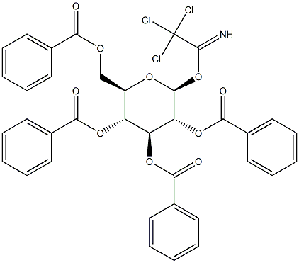 2,3,4,6-tetra-O-benzoyl-b-D-glucopyranosyl trichloroacetimidate Struktur