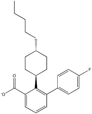 4-Fluorophenyl-4'-trans-n-pentylcyclohexylbenzoate Struktur