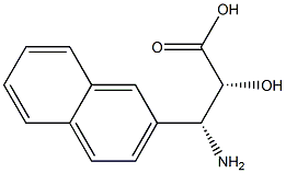 (2R,3R)-3-Amino-2-hydroxy-3-naphthalen-2-yl-propanoic acid Struktur