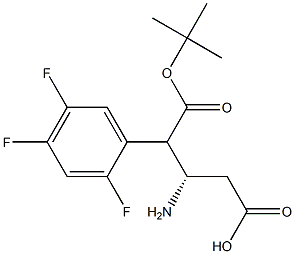 Boc-(S)-3-Amino-4-(2,4,5-trifluoro-phenyl)-butanoic acid Struktur