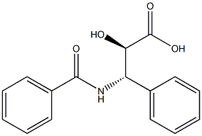 N-Benzoyl-(2R,3S)-3-amino-2-hydroxy-3-phenyl-propanoic acid Struktur