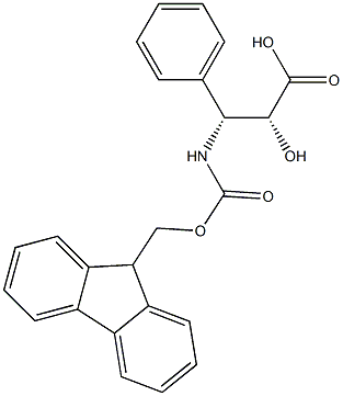 N-Fmoc-(2R,3R)-3-Amino-2-hydroxy-3-phenyl-propanoic acid Struktur