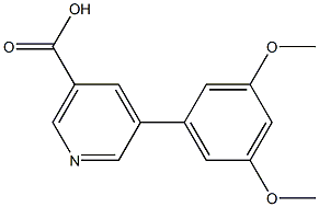 5-(3,5-Dimethoxyphenyl)-nicotinic acid Struktur