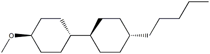 Trans-4-(trans-4-pentylcyclohexyl)cyclohexyl methyl ether Struktur