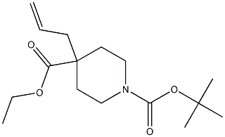 Ethyl 1-Boc-4-allyl-4-piperidinecarboxylate Struktur