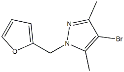 5-(4-Bromo-3,5-dimethyl-pyrazol-1-ylmethyl)-furan- Struktur