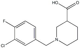 1-(3-chloro-4-fluorobenzyl)piperidine-3-carboxylic acid Struktur