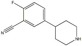 2-fluoro-5-piperidin-4-ylbenzonitrile Struktur