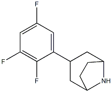 3-(2,3,5-trifluorophenyl)-8-azabicyclo[3.2.1]octane Struktur