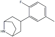 3-(2-fluoro-5-methylphenyl)-8-azabicyclo[3.2.1]octane Struktur