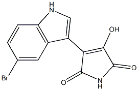 3-(5-bromo-1H-indol-3-yl)-4-hydroxy-1H-pyrrole-2,5-dione Struktur