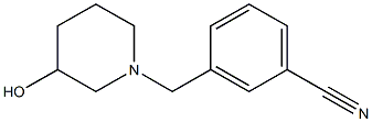 3-[(3-hydroxypiperidin-1-yl)methyl]benzonitrile Struktur