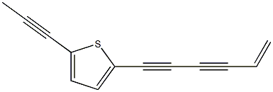 2-(Ethenylbutadiynyl)-5-(propyny)-thiophene Struktur