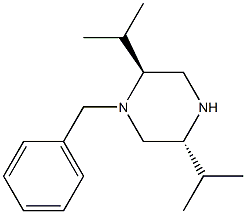 (2S,5R)-1-BENZYL-2,5-DI(PROPAN-2-YL)PIPERAZINE Struktur