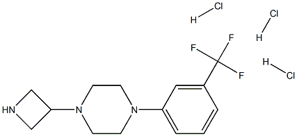 3-[4-(3-TRIFLUOROMETHYLPHENYL)PIPERAZINYL]AZETIDINE TRIHYDROCHLORIDE Struktur