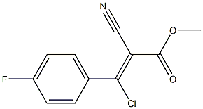 3-CHLORO-2-CYANO-3-(4-FLUOROPHENYL)-2-PROPENOICACIDMETHYLESTER Struktur