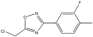 5-(CHLOROMETHYL)-3-(3-FLUORO-4-METHYLPHENYL)-1,2,4-OXADIAZOLE Struktur