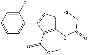 METHYL 2-[(CHLOROACETYL)AMINO]-4-(2-CHLOROPHENYL)THIOPHENE-3-CARBOXYLATE Struktur