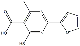 2-(2-FURYL)-4-MERCAPTO-6-METHYLPYRIMIDINE-5-CARBOXYLIC ACID Struktur