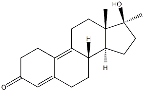 17A-METHYL-17-HYDROXYESTRA-4,9(10)DIEN-3-ONE Struktur