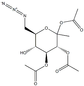 GLUCOPYRANOSIDE, METHYL 6-AZIDO-6-DEOXY-, TRIACETATE Struktur