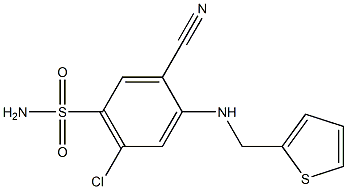 4-CHLORO-5-SULPHAMOYL-2-THENYLAMINO-BENZONITRILE Struktur