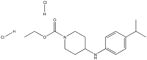 4-P-ISOPROPYLPHENYLAMINO-N-CARBETHOXYPIPERIDINEDIHYDROCHLORIDE Struktur