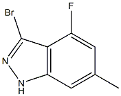 3-BROMO-4-FLUORO-6-METHYLINDAZOLE Struktur