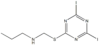 4,6-DIIODOPROPYLAMINO-2-METHYLTHIO-1,3,5-TRIAZINE Struktur